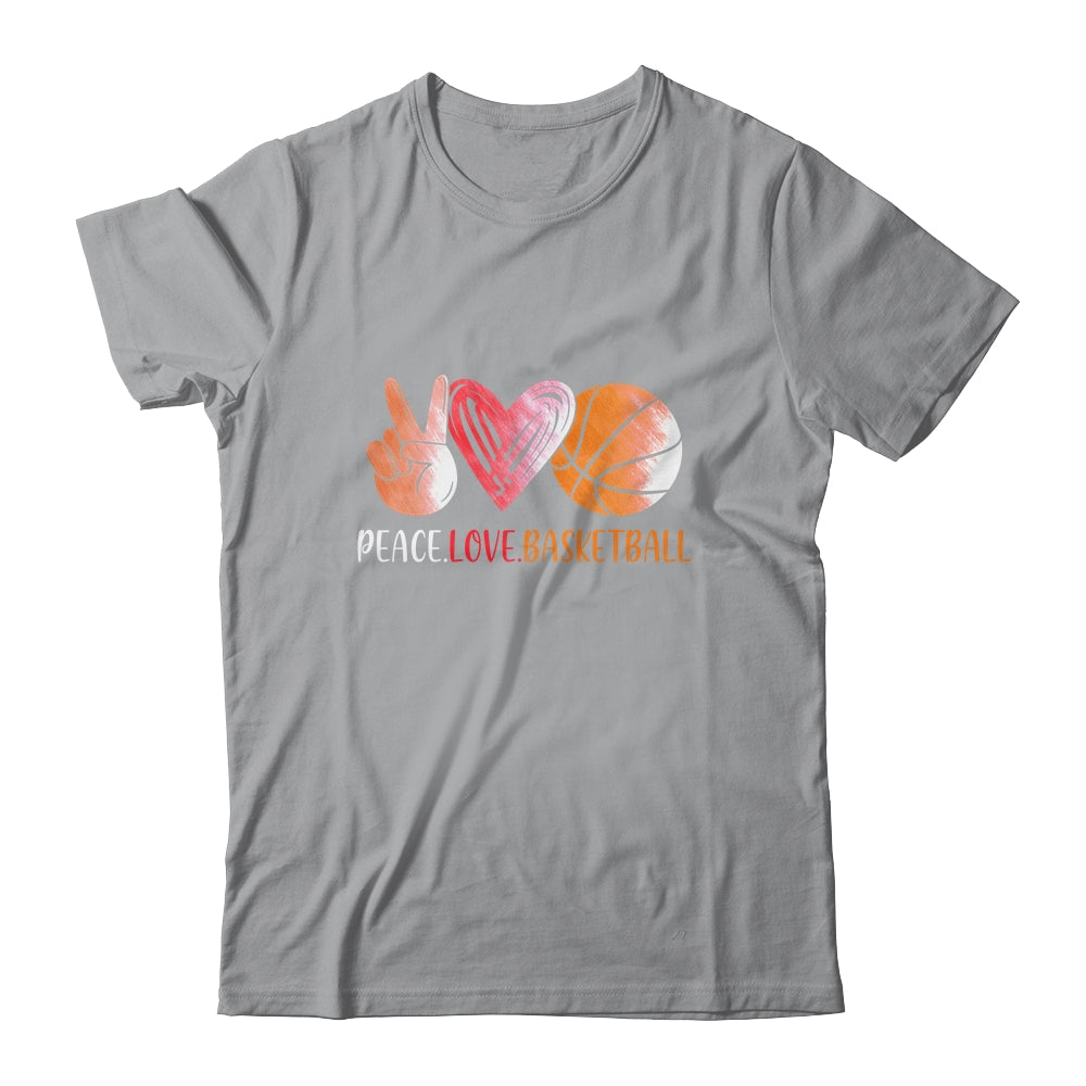 Basketball Player Girls Peace Love Basketball Women T-Shirt & Tank Top | Teecentury.com