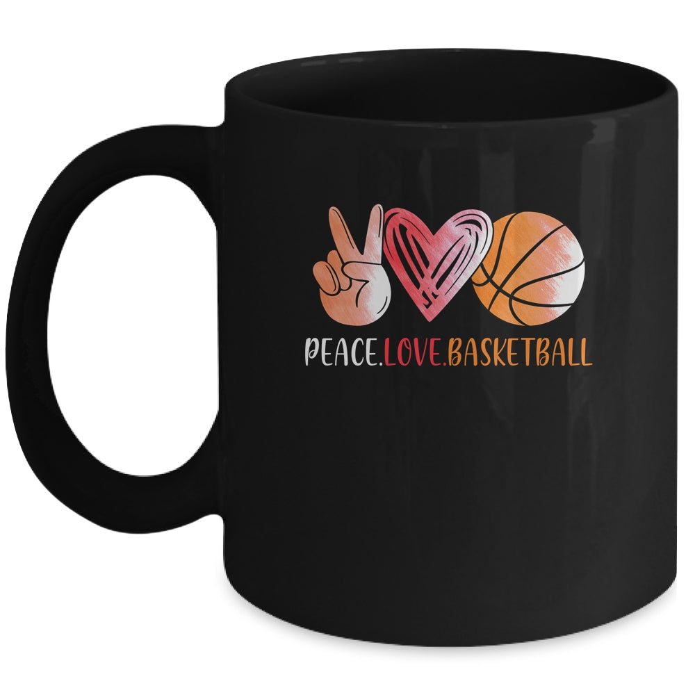 Basketball Player Girls Peace Love Basketball Women Mug Coffee Mug | Teecentury.com