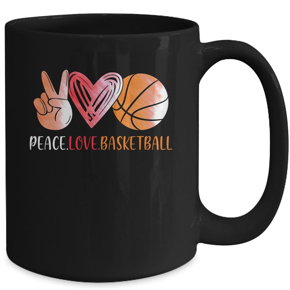 Basketball Player Girls Peace Love Basketball Women Mug Coffee Mug | Teecentury.com