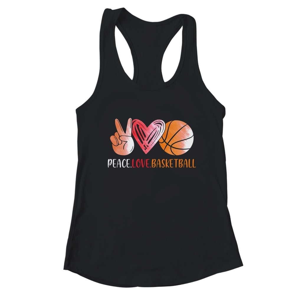 Basketball Player Girls Peace Love Basketball Women T-Shirt & Tank Top | Teecentury.com