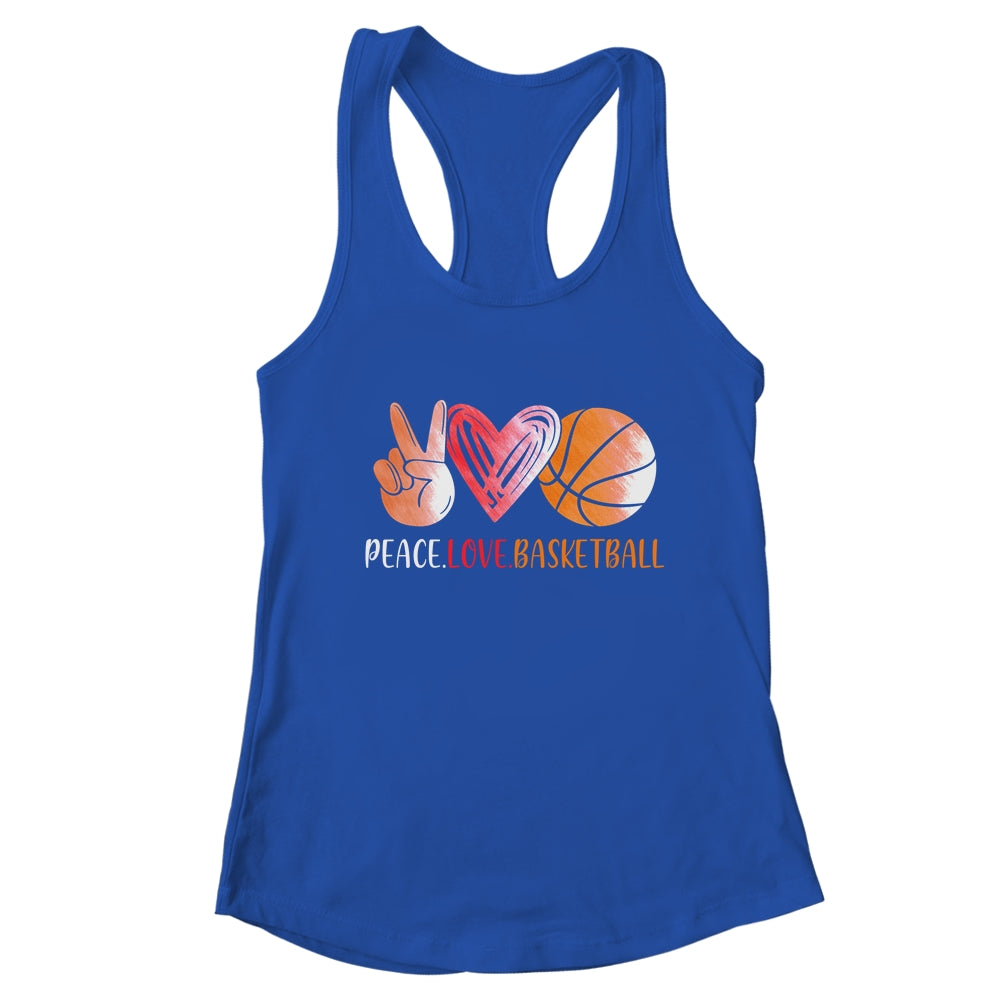 Basketball Player Girls Peace Love Basketball Women T-Shirt & Tank Top | Teecentury.com