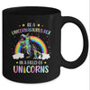 Be A Unicornasaurus Rex In A Field Of Unicorns Cute Gift Mug Coffee Mug | Teecentury.com