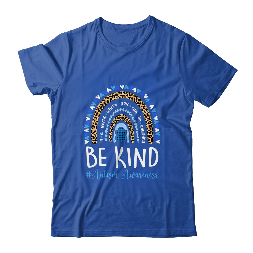 Be Kind Autism Awareness Leopard Rainbow Choose Kindness Shirt & Hoodie | teecentury