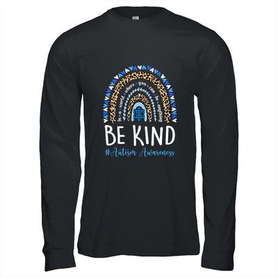 Be Kind Autism Awareness Leopard Rainbow Choose Kindness Shirt & Hoodie | teecentury