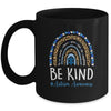 Be Kind Autism Awareness Leopard Rainbow Choose Kindness Mug | teecentury