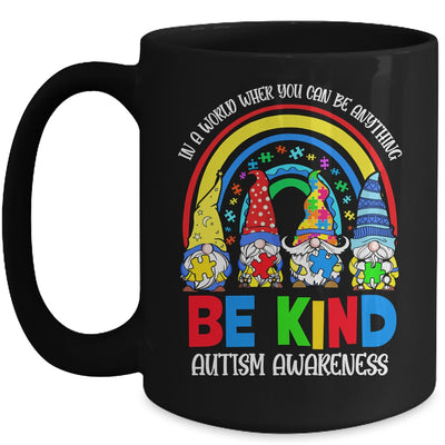 Be Kind Autism Awareness Month Rainbow Gnomes Puzzle Mug | teecentury