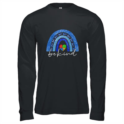 Be Kind Autism Awareness Month Rainbow Puzzle T-Shirt & Hoodie | Teecentury.com