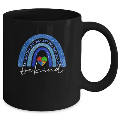 Be Kind Autism Awareness Month Rainbow Puzzle Mug Coffee Mug | Teecentury.com