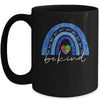 Be Kind Autism Awareness Month Rainbow Puzzle Mug Coffee Mug | Teecentury.com