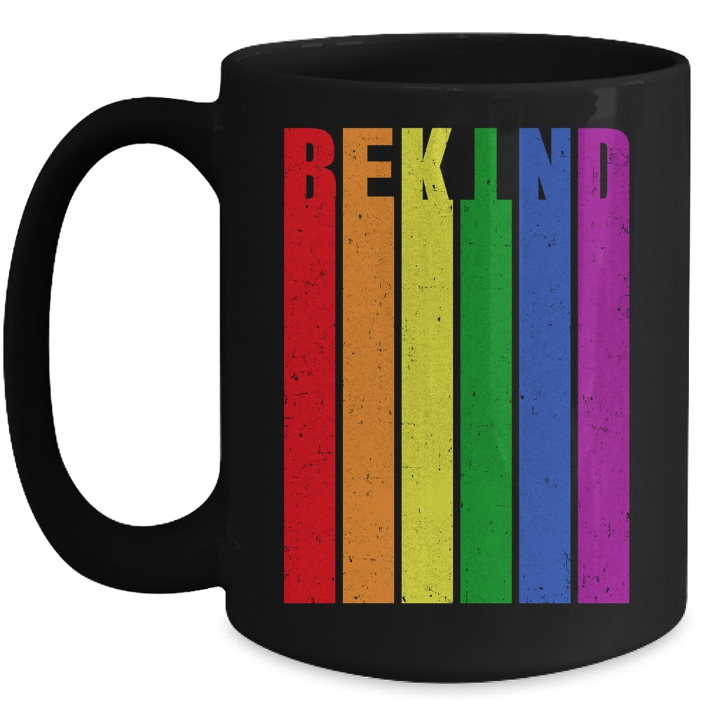 Be Kind Be You LGBT Pride Month Flag Rainbow LGBTQ Mug | teecentury
