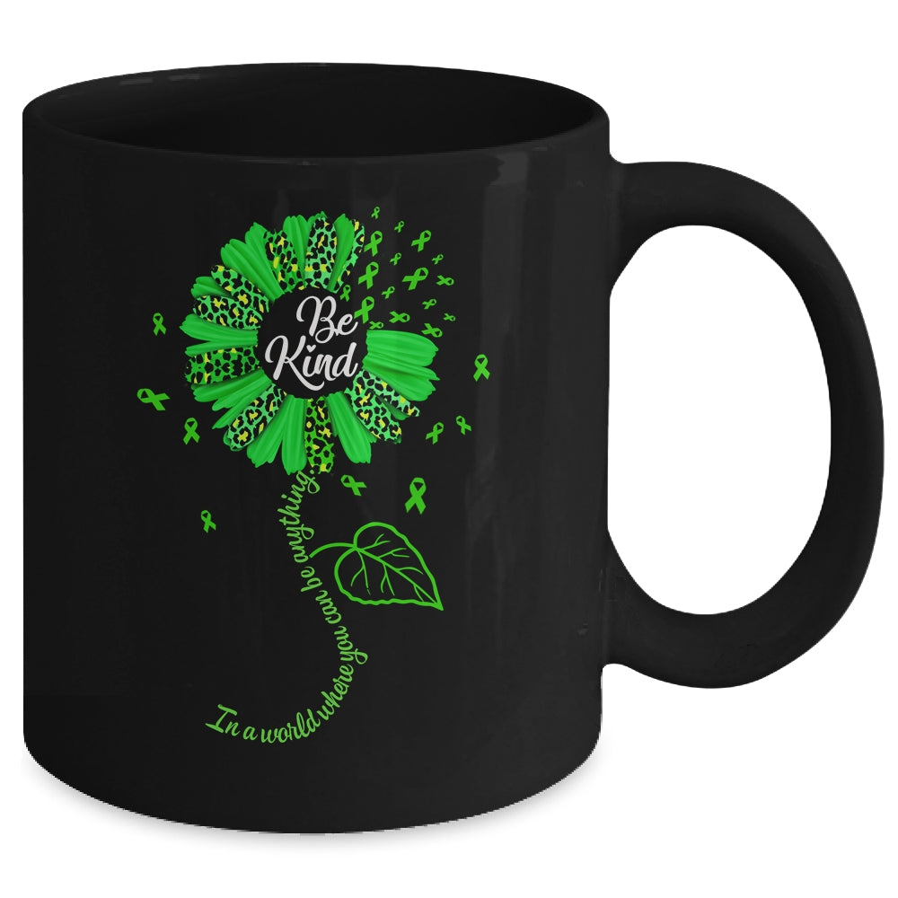 Be Kind Green Ribbon Sunflower Mental Health Awareness Mug | teecentury