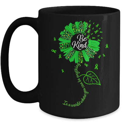 Be Kind Green Ribbon Sunflower Mental Health Awareness Mug | teecentury