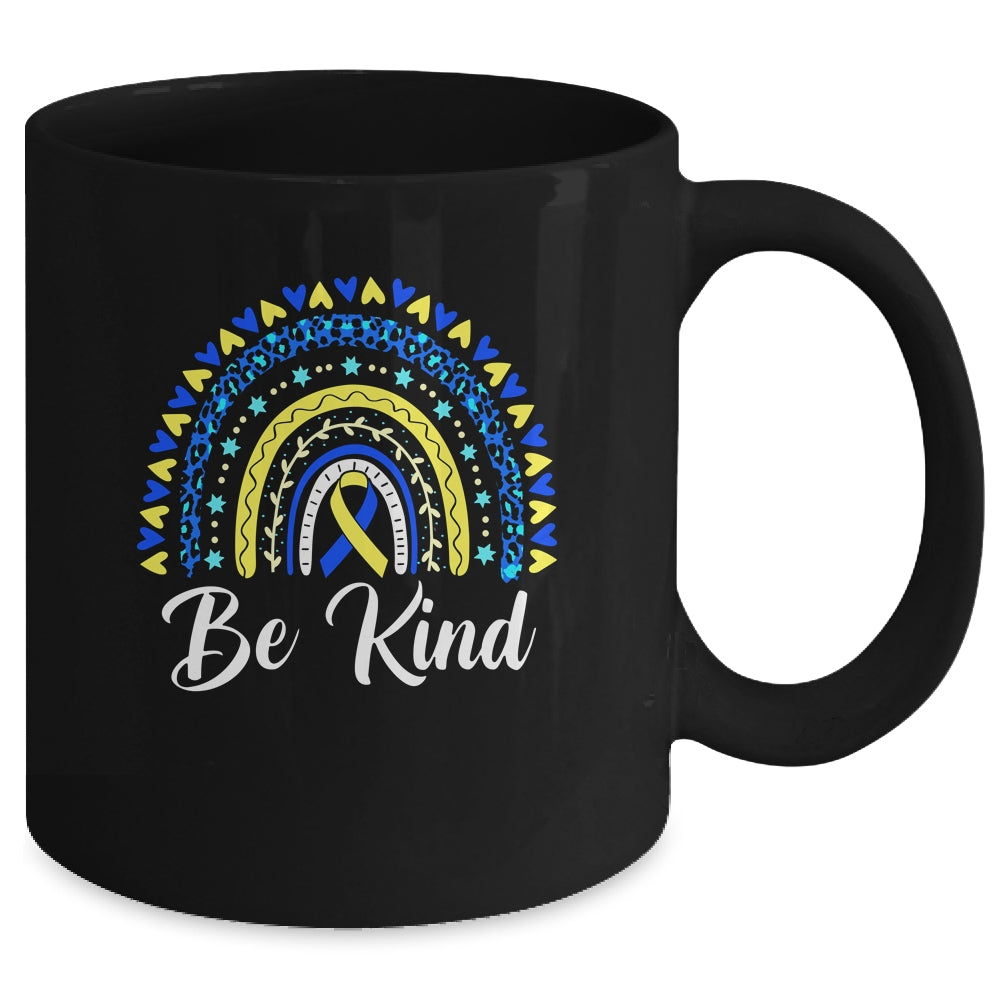 Be Kind Rainbow World Down Syndrome Awareness Day Mug | teecentury