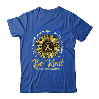 Be Kind Sunflower Gold Childhood Cancer Awareness Ribbon Shirt & Hoodie | teecentury