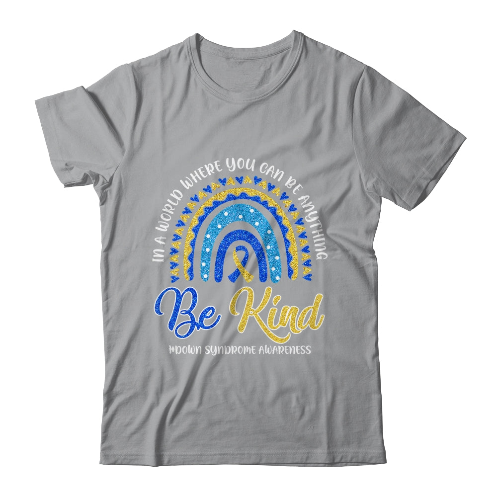 Be Kind We Wear Blue And Yellow Down Syndrome Awareness T-Shirt & Hoodie | Teecentury.com