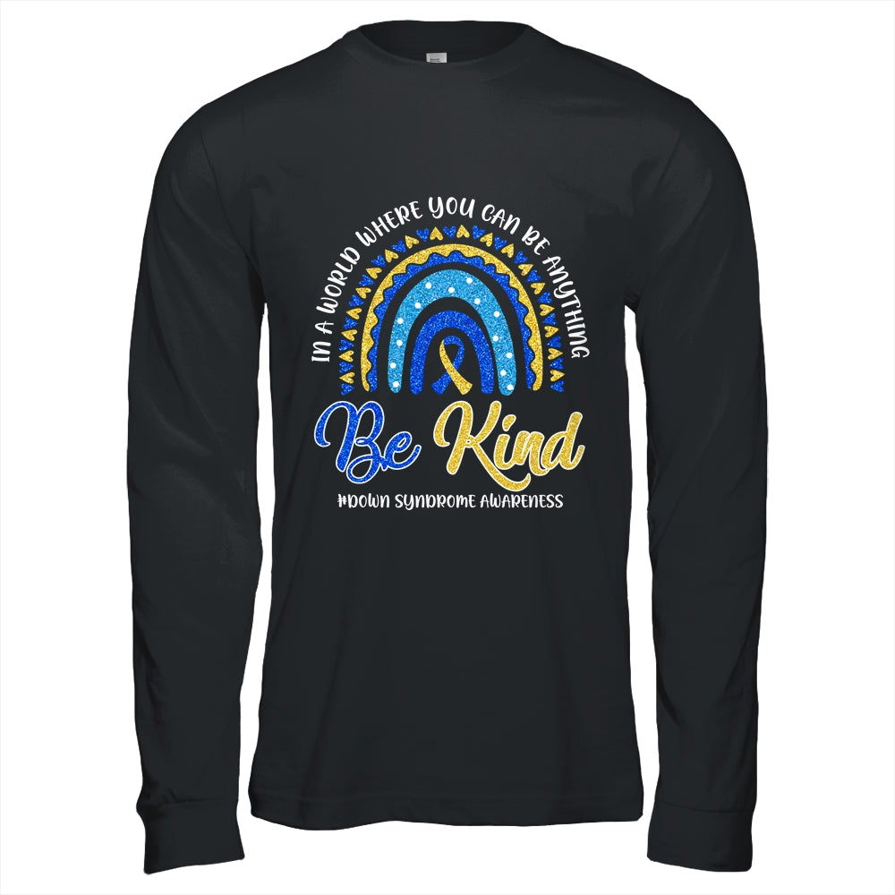 Be Kind We Wear Blue And Yellow Down Syndrome Awareness T-Shirt & Hoodie | Teecentury.com