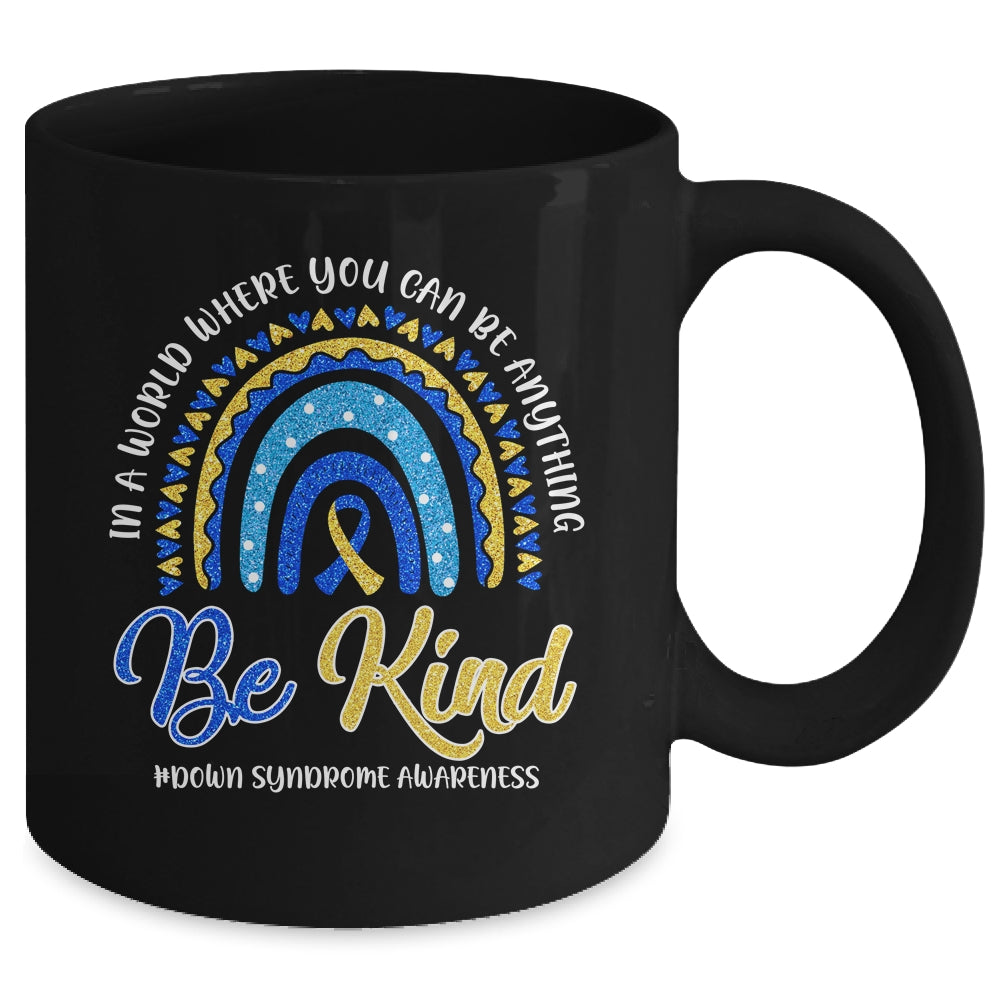 Be Kind We Wear Blue And Yellow Down Syndrome Awareness Mug Coffee Mug | Teecentury.com