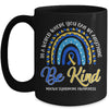 Be Kind We Wear Blue And Yellow Down Syndrome Awareness Mug Coffee Mug | Teecentury.com