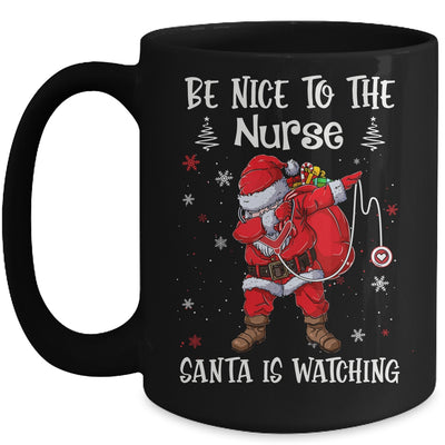 Be Nice To The Nurse Santa Is Watching Nursing Christmas Mug Coffee Mug | Teecentury.com