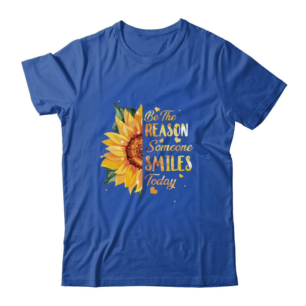 Be The Reason Someone Smiles Today Sunflower Inspirational T-Shirt & Tank Top | Teecentury.com