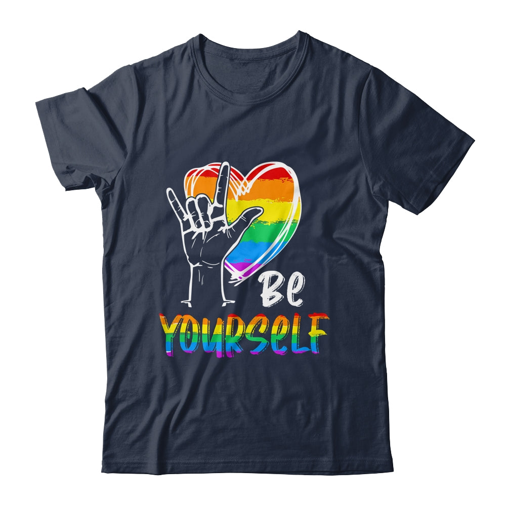Be Yourself Lovely LGBT Gay Pride Lesbian Gays Love T-Shirt & Tank Top | Teecentury.com