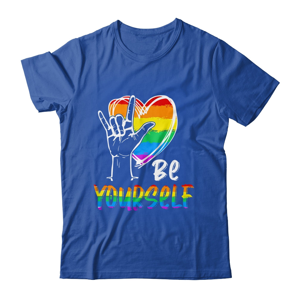 Be Yourself Lovely LGBT Gay Pride Lesbian Gays Love T-Shirt & Tank Top | Teecentury.com