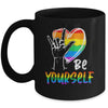 Be Yourself Lovely LGBT Gay Pride Lesbian Gays Love Mug Coffee Mug | Teecentury.com