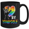 Be Yourself Lovely LGBT Gay Pride Lesbian Gays Love Mug Coffee Mug | Teecentury.com