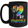 Be Yourself Lovely LGBT Gay Pride Lesbian Gays Love Mug Coffee Mug | Teecentury.com