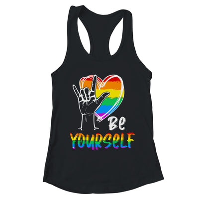 Be Yourself Lovely LGBT Gay Pride Lesbian Gays Love T-Shirt & Tank Top | Teecentury.com