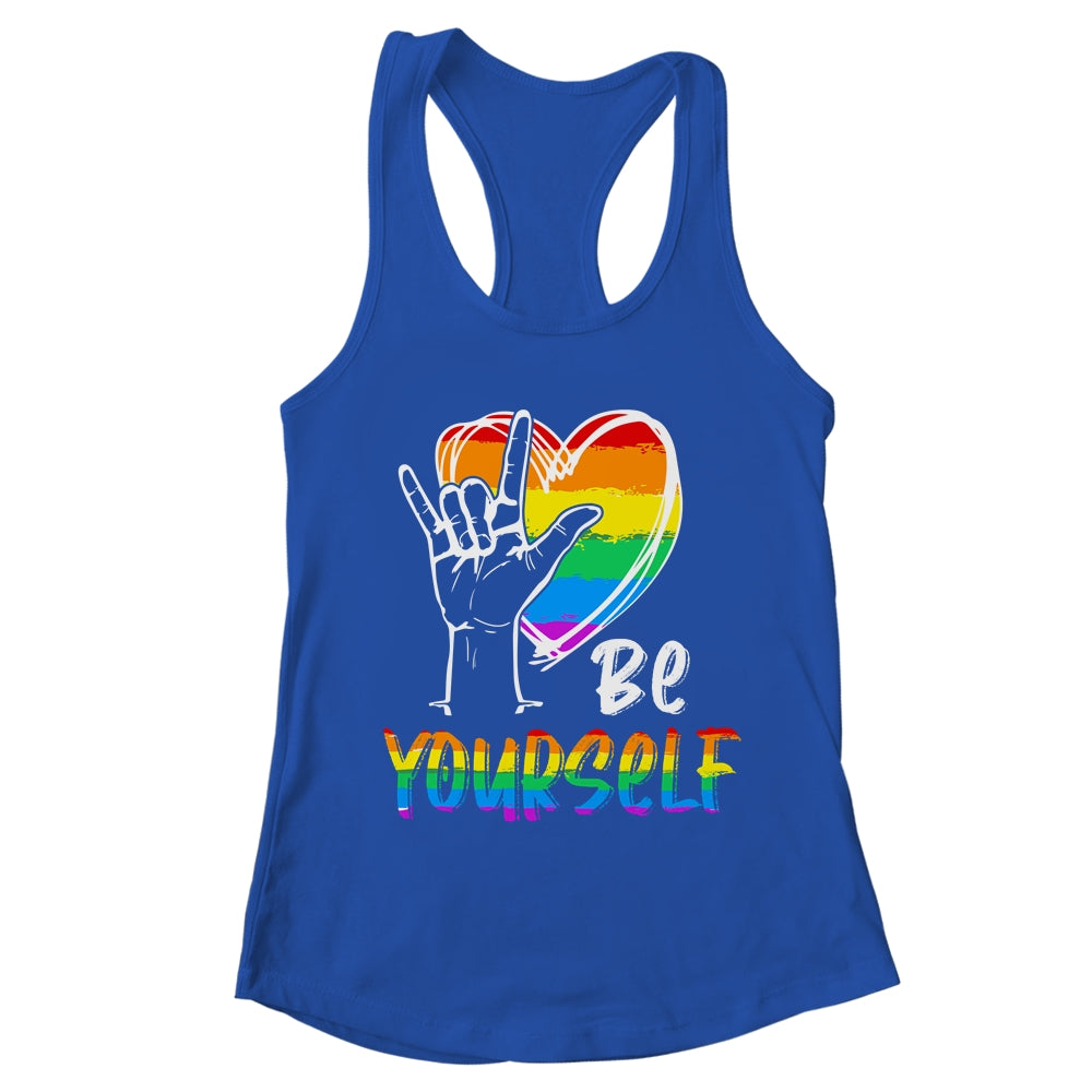 Be Yourself Lovely LGBT Gay Pride Lesbian Gays Love T-Shirt & Tank Top | Teecentury.com