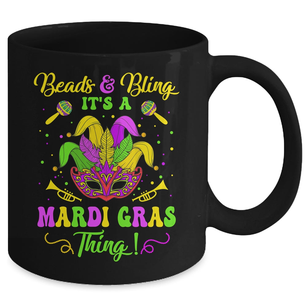 Beads And Bling Its A Mardi Gras Thing Women Girls Mug | teecentury