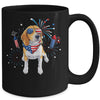 Beagle Dog American USA Flag 4th of July Men women Lover Mug | teecentury