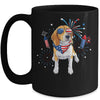 Beagle Dog American USA Flag 4th of July Men women Lover Mug | teecentury