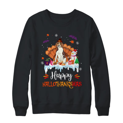 Beagle Happy HalloThanksMas Halloween Thanksgiving Christmas Shirt & Sweatshirt | teecentury