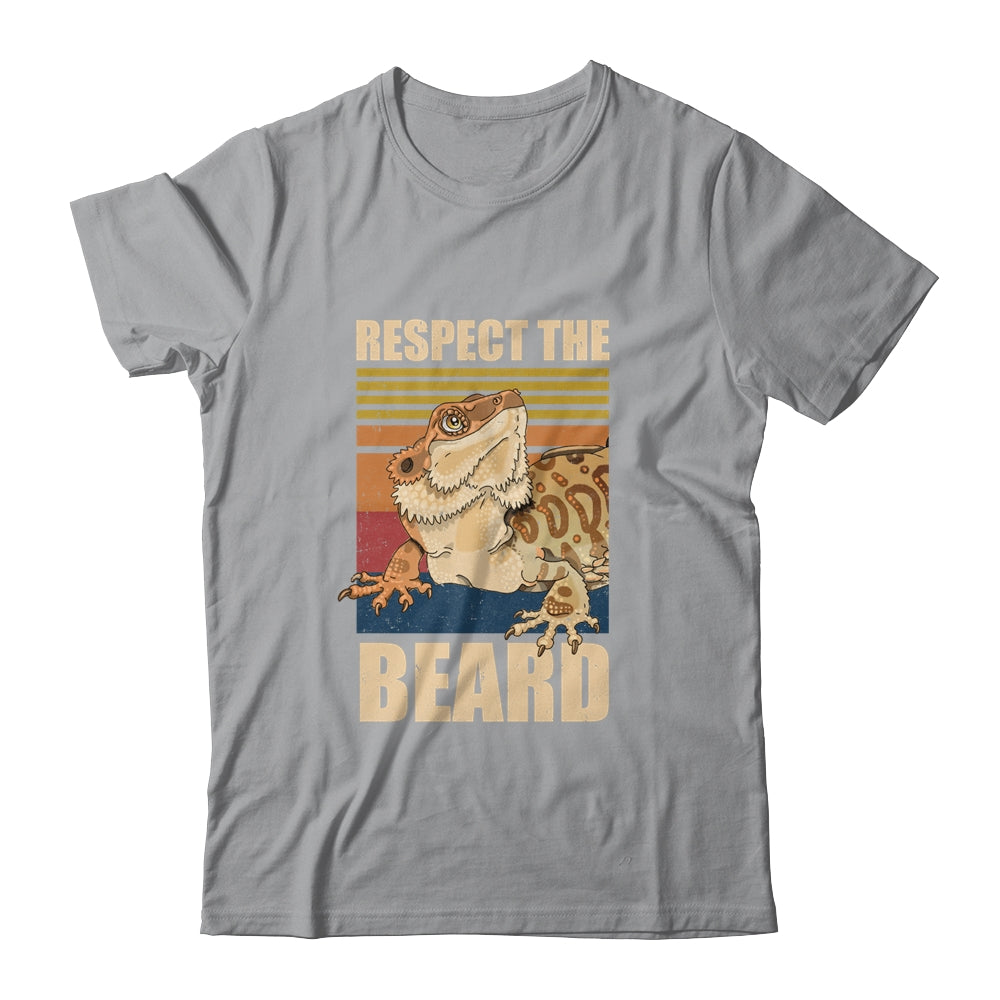 Bearded Dragon Respect The Beard Lizard And Reptile Gift T-Shirt & Hoodie | Teecentury.com