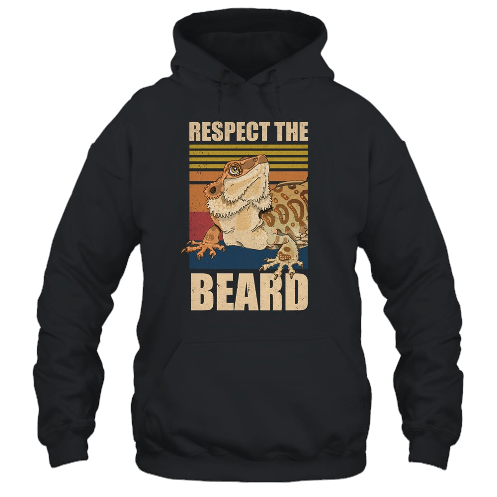 Bearded Dragon Respect The Beard Lizard And Reptile Gift T-Shirt & Hoodie | Teecentury.com