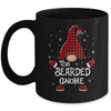 Bearded Gnome Buffalo Plaid Matching Christmas Pajama Gift Mug Coffee Mug | Teecentury.com