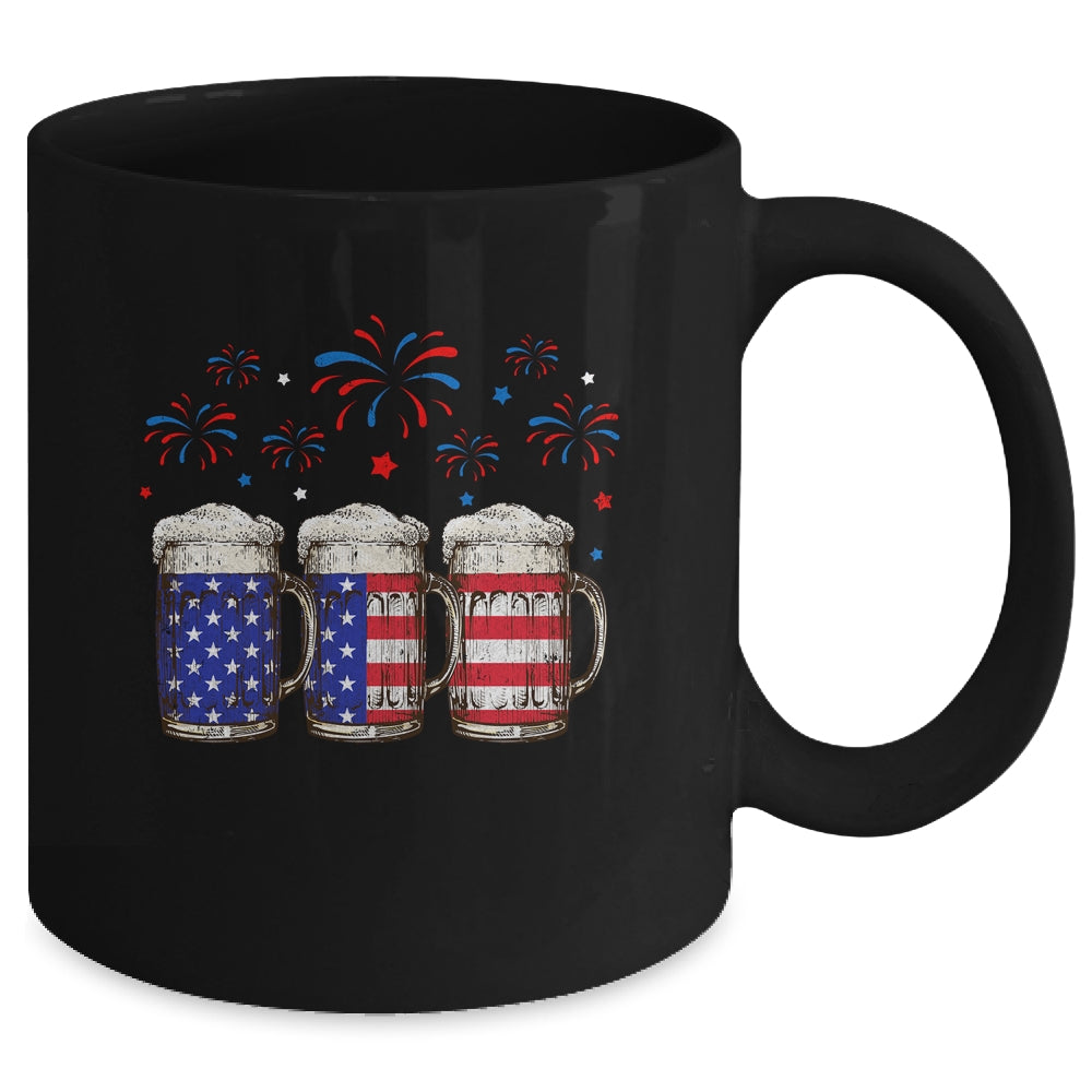 Beer American Flag 4th of July For Men Women Merica USA Mug | teecentury