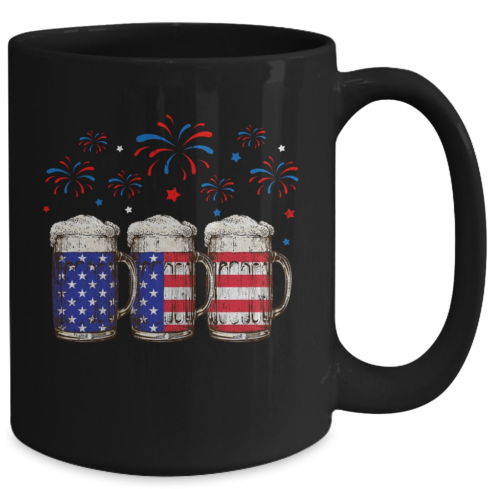 Beer American Flag 4th of July For Men Women Merica USA Mug | teecentury