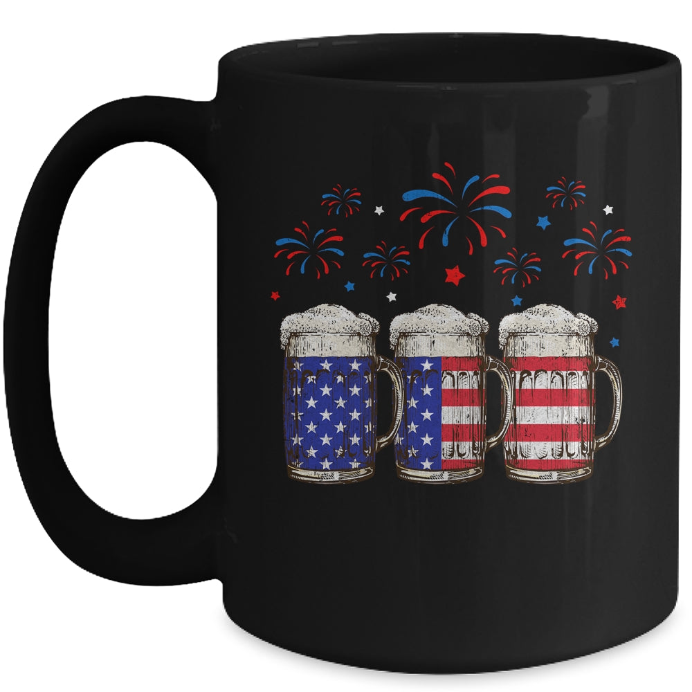 Beer American Flag 4th of July For Men Women Merica USA Mug | teecentury