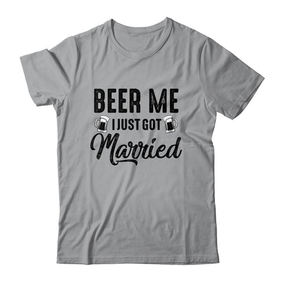 Beer Me I Just Got Married Funny Marriage Vintage Distressed Shirt & Tank Top | teecentury