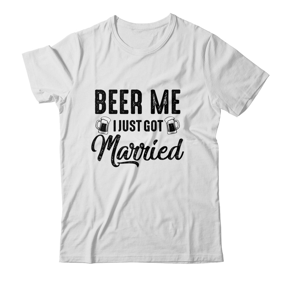 Beer Me I Just Got Married Funny Marriage Vintage Distressed Shirt & Tank Top | teecentury