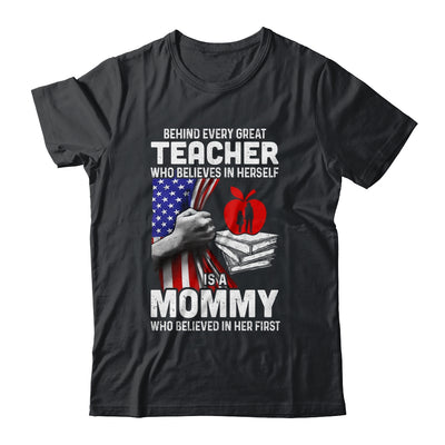 Behind Every Great Teacher Is A Great Dad July Of 4th T-Shirt & Hoodie | Teecentury.com