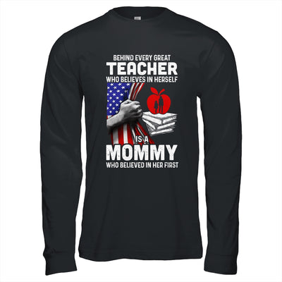 Behind Every Great Teacher Is A Great Dad July Of 4th T-Shirt & Hoodie | Teecentury.com