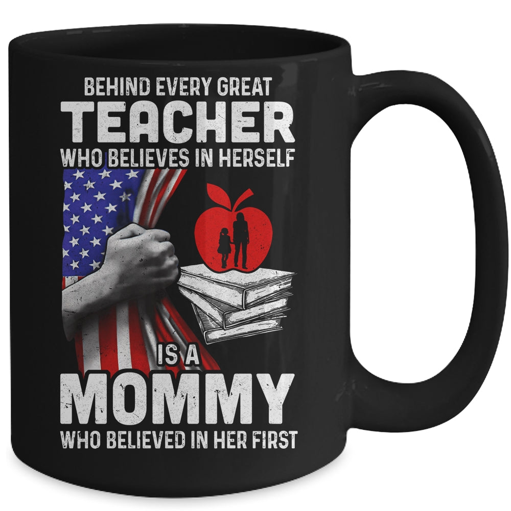 Behind Every Great Teacher Is A Great Dad July Of 4th Mug Coffee Mug | Teecentury.com