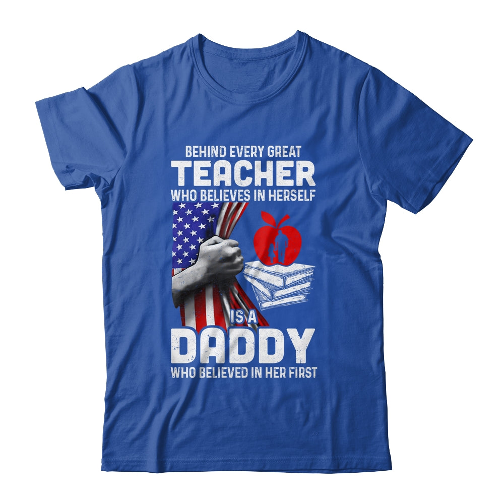 Behind Every Great Teacher Is A Great Mom July Of 4th T-Shirt & Hoodie | Teecentury.com