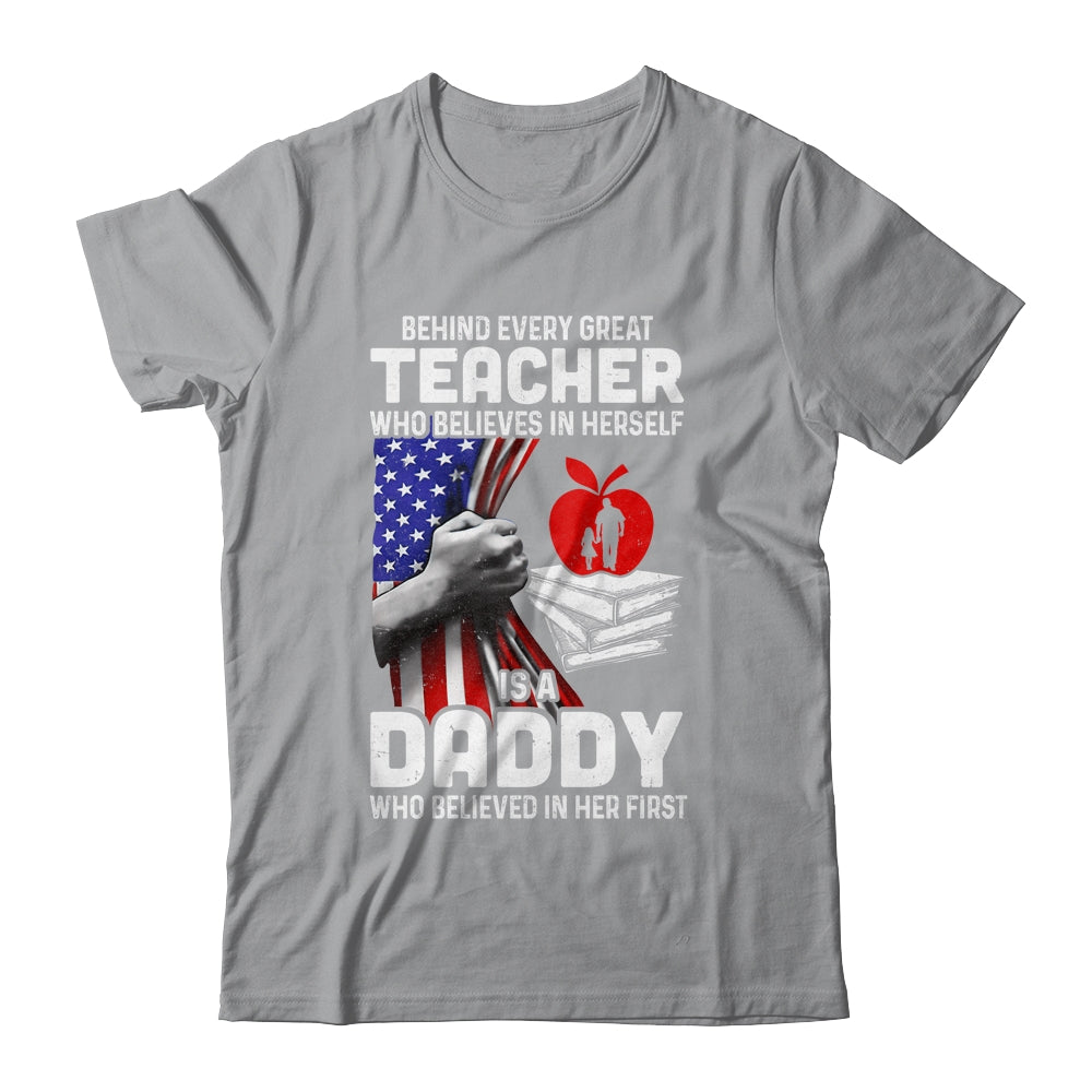 Behind Every Great Teacher Is A Great Mom July Of 4th T-Shirt & Hoodie | Teecentury.com