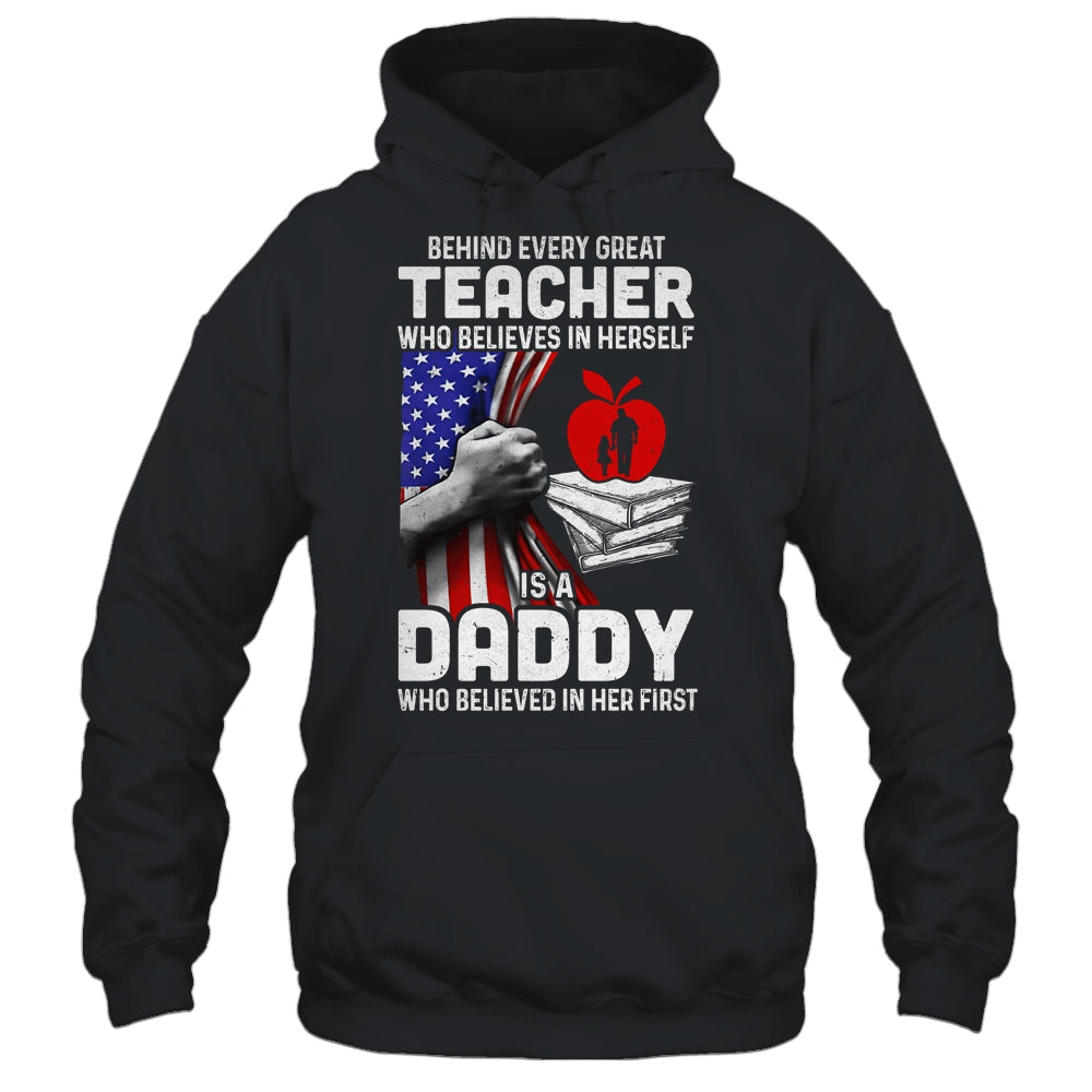 Behind Every Great Teacher Is A Great Mom July Of 4th T-Shirt & Hoodie | Teecentury.com