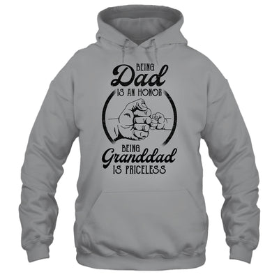 Being Dad Is An Honor Being Granddad Is Priceless Vintage T-Shirt & Hoodie | Teecentury.com